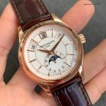 Premium Replica Uhr Patek Philippe Komplikationen 5205R-001 Roségold Mondphase 40mm