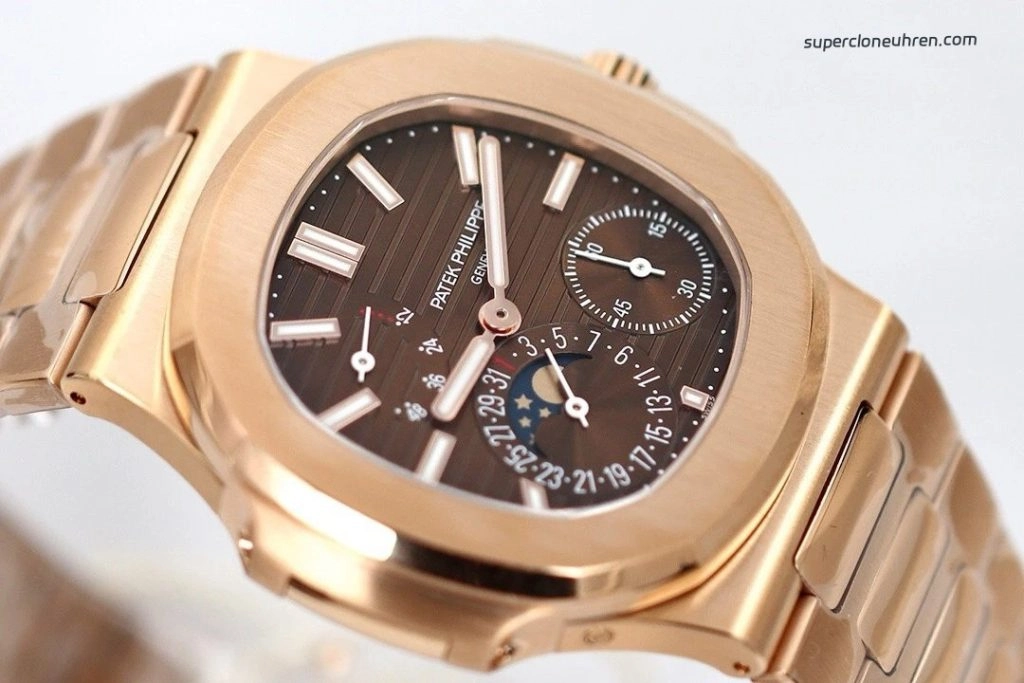 Premium Replica Uhr Patek Philippe Nautilus 5712/1R-001 Roségold mit braunem Zifferblatt 40mm