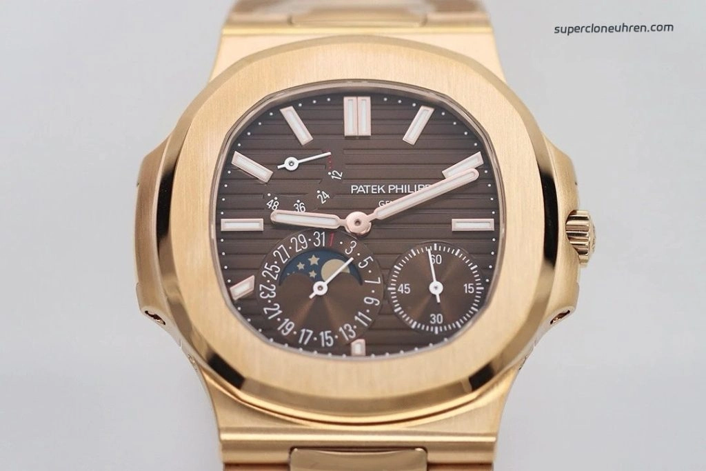 Premium Replica Uhr Patek Philippe Nautilus 5712/1R-001 Roségold mit braunem Zifferblatt 40mm