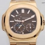 Premium Replica Uhr Patek Philippe Nautilus 5712/1R-001 Roségold mit braunem Zifferblatt 40mm