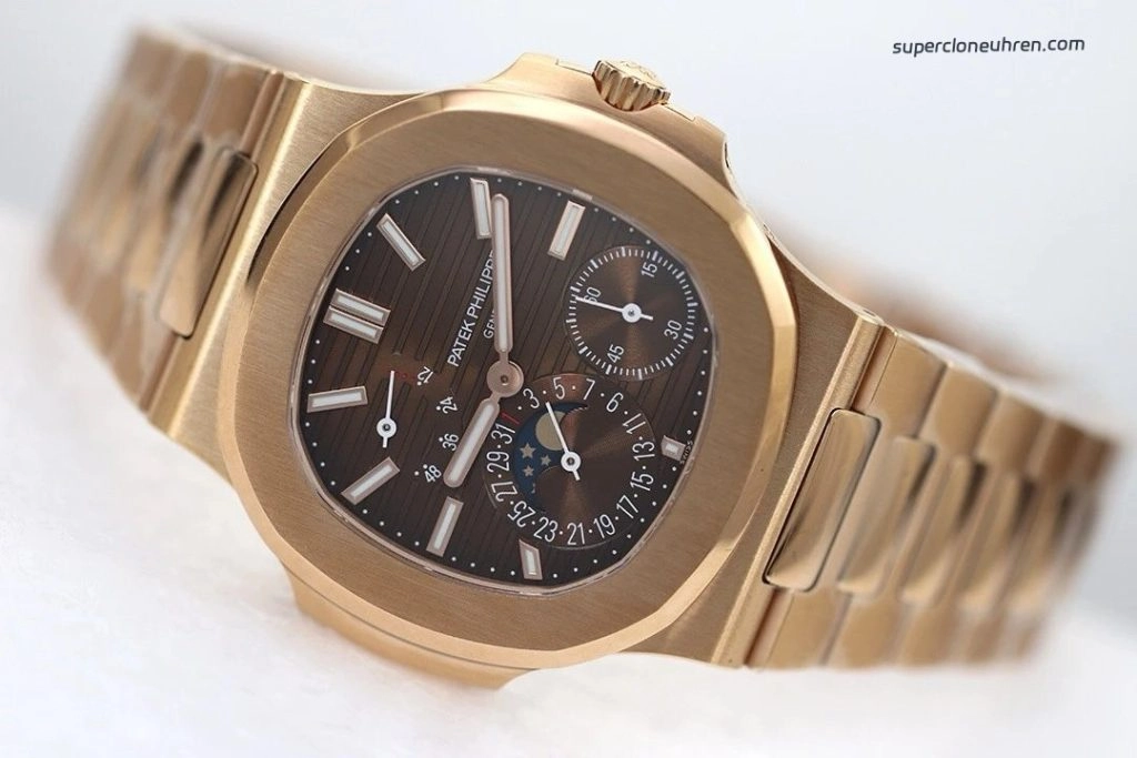 Premium Replica Uhr Patek Philippe Nautilus 5712/1R-001 Roségold mit braunem Zifferblatt 40mm
