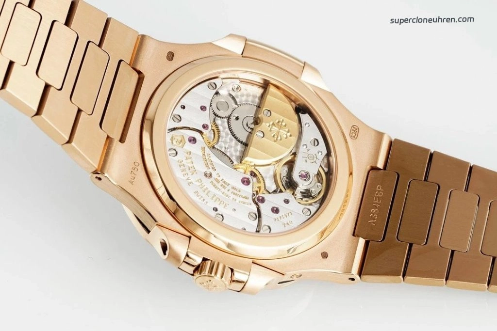 Premium Replica Uhr Patek Philippe Nautilus 5712/1R-001 Roségold mit braunem Zifferblatt 40mm