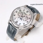 Premium Replica Uhr Patek Philippe Komplizierte Uhren 4948G-010 Perlmuttzifferblatt mit Diamantbesatz 38mm