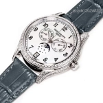 Premium Replica Uhr Patek Philippe Komplizierte Uhren 4948G-010 Perlmuttzifferblatt mit Diamantbesatz 38mm