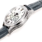 Premium Replica Uhr Patek Philippe Komplizierte Uhren 4948G-010 Perlmuttzifferblatt mit Diamantbesatz 38mm