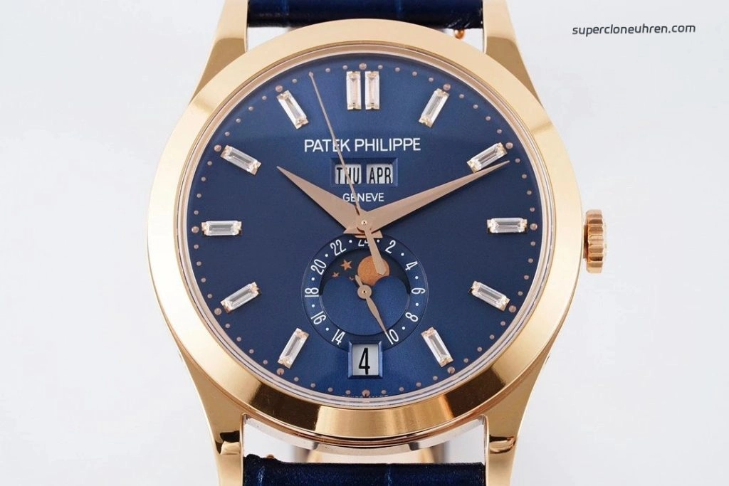 Premium Replica Uhr Patek Philippe Komplikationen 5396R-015 Roségold mit Diamantindizes 38,5 mm