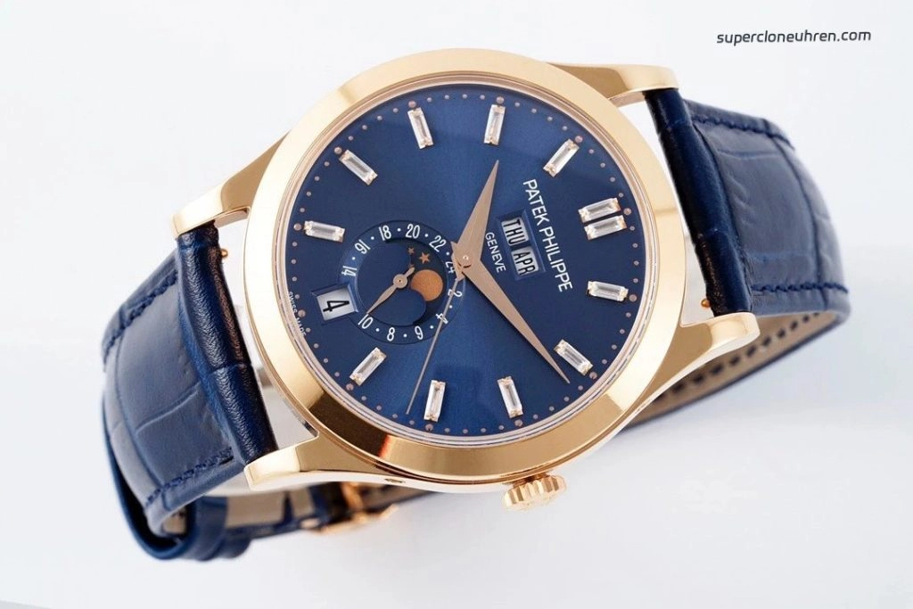 Premium Replica Uhr Patek Philippe Komplikationen 5396R-015 Roségold mit Diamantindizes 38,5 mm