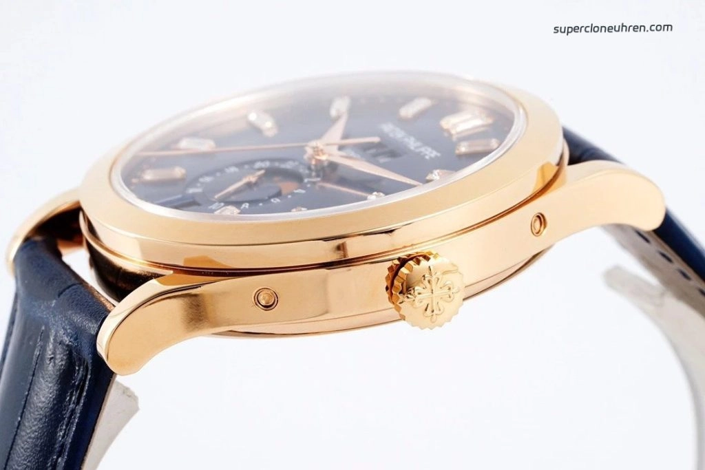 Premium Replica Uhr Patek Philippe Komplikationen 5396R-015 Roségold mit Diamantindizes 38,5 mm