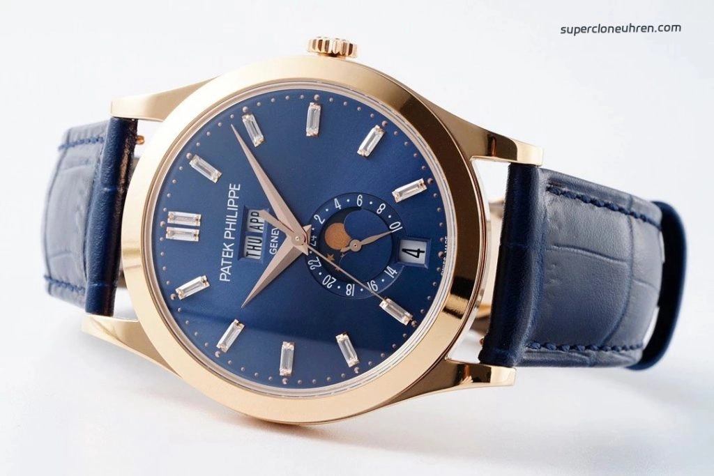 Premium Replica Uhr Patek Philippe Komplikationen 5396R-015 Roségold mit Diamantindizes 38,5 mm