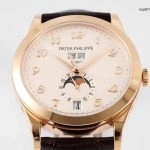 1:1 Super Clone Uhr Patek Philippe Komplikationen 5396R-012 Roségold mit Lederarmband 38,5mm