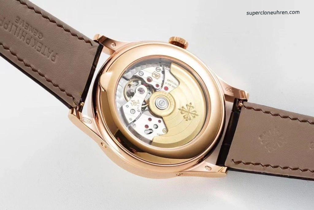 1:1 Super Clone Uhr Patek Philippe Komplikationen 5396R-012 Roségold mit Lederarmband 38,5mm