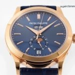 Premium Replica Uhr Patek Philippe Komplikationen 5396R-014 Roségold Blaues Zifferblatt 38,5mm