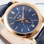 Premium Replica Uhr Patek Philippe Komplikationen 5396R-014 Roségold Blaues Zifferblatt 38,5mm