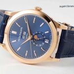 Premium Replica Uhr Patek Philippe Komplikationen 5396R-014 Roségold Blaues Zifferblatt 38,5mm