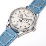 Premium Replica Uhr Patek Philippe Komplikationen 4947G-010 mit Diamantlünette 38mm