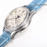 Premium Replica Uhr Patek Philippe Komplikationen 4947G-010 mit Diamantlünette 38mm