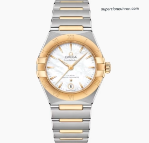 Premium Replica Uhr Omega Constellation 131.20.29.20.05.002 Bicolor Stahl-Gold 29mm