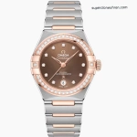 Premium Replica Uhr Omega Constellation 131.25.29.20.63.001 in Roségold mit Diamanten 29mm