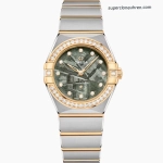 Premium Replica Uhr Omega Constellation 131.25.28.60.99.002 Bicolor mit Diamantbesatz 28mm
