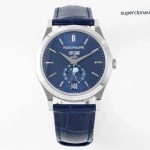 Premium Replica Uhr Patek Philippe Komplikationen 5396G-017 ultraflach mit Mondphase 38,5mm
