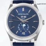 Premium Replica Uhr Patek Philippe Komplikationen 5396G-017 ultraflach mit Mondphase 38,5mm