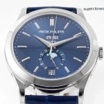 Premium Replica Uhr Patek Philippe Komplikationen 5396G-017 ultraflach mit Mondphase 38,5mm