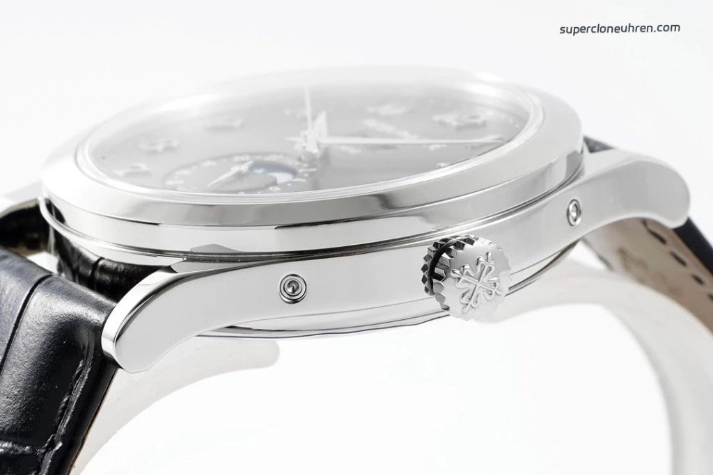 Premium Replica Uhr Patek Philippe Komplikationen 5396G-014 ultraflach mit Lederarmband 38,5mm
