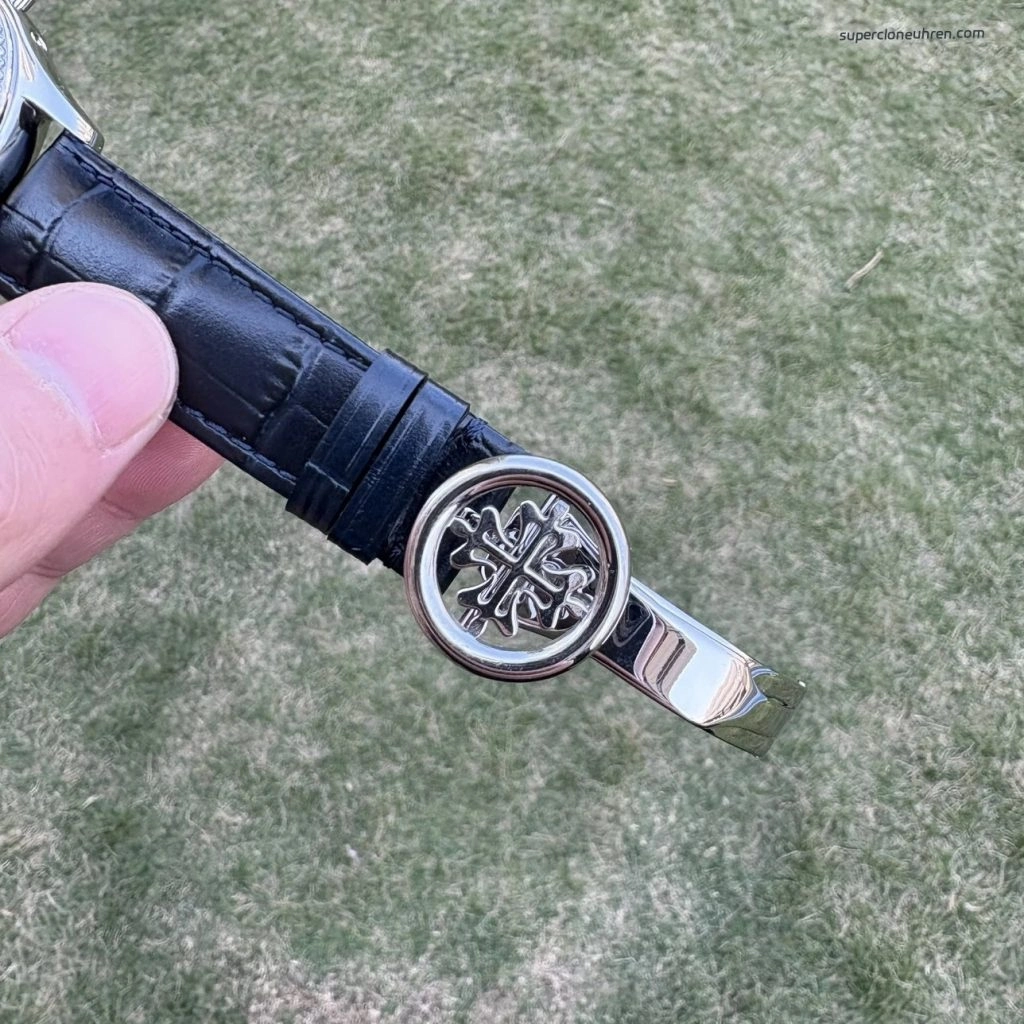 Premium Replica Uhr Patek Philippe Komplikationen 5147G-001 mit Diamantlünette 39mm