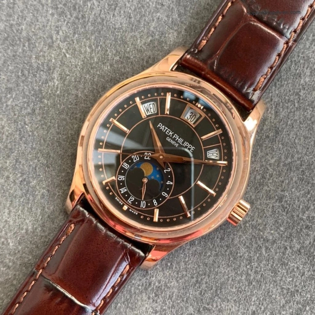 Premium Replica Uhr Patek Philippe Komplikationen 5205R-010 in Roségold 40mm