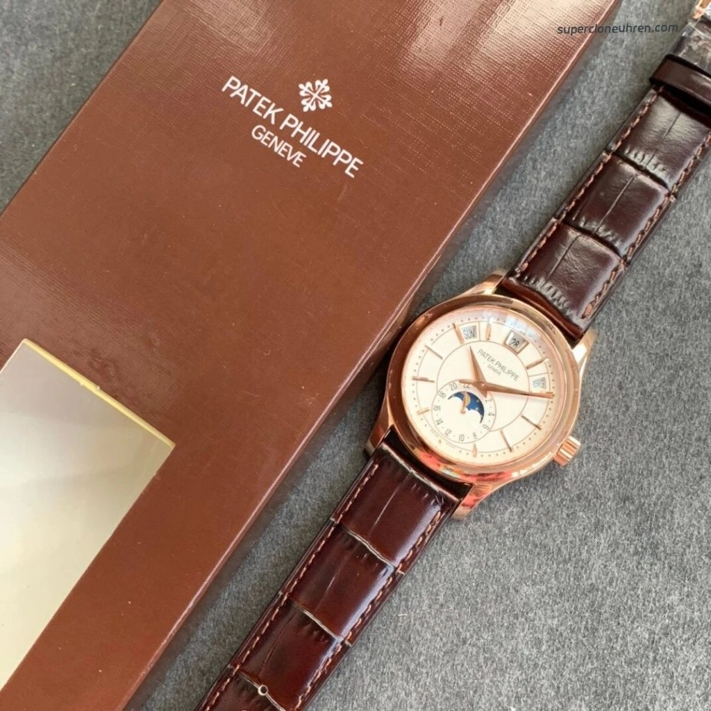 Premium Replica Uhr Patek Philippe Komplikationen 5205R-010 in Roségold 40mm
