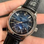 Premium Replica Uhr Patek Philippe Komplikationen 5205G-013 blaues Zifferblatt 40mm