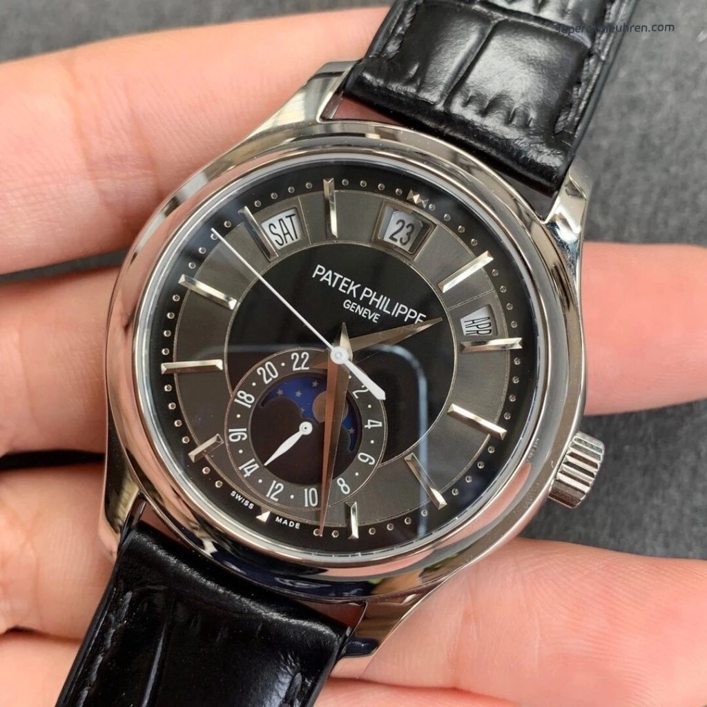 Premium Replica Uhr Patek Philippe Komplikationen 5205G-010 mit Mondphase 40mm
