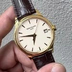 Super Clone Patek Philippe Calatrava 5227J-001 Gelbgold mit Klappdeckel 39mm