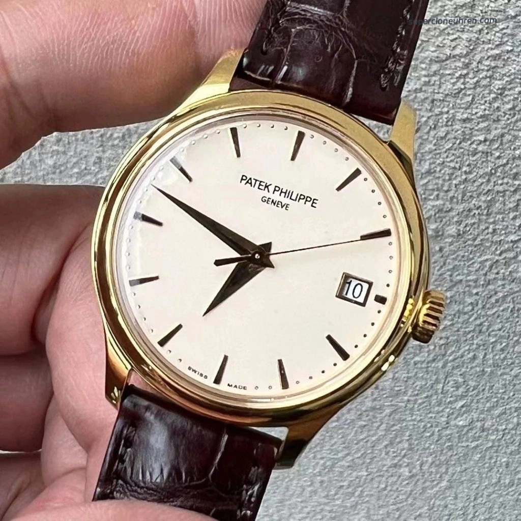Super Clone Patek Philippe Calatrava 5227J-001 Gelbgold mit Klappdeckel 39mm