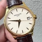 Super Clone Patek Philippe Calatrava 5227J-001 Gelbgold mit Klappdeckel 39mm