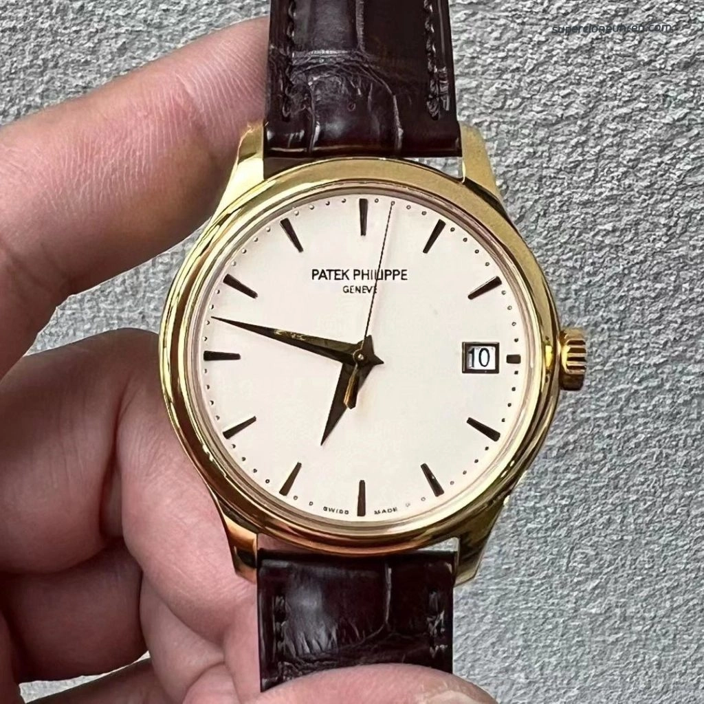 Super Clone Patek Philippe Calatrava 5227J-001 Gelbgold mit Klappdeckel 39mm