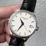 Premium Replica Uhr Patek Philippe Calatrava 5227G-001 mit Klappboden und Lederarmband 39 mm