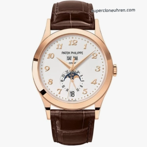 1:1 Super Clone Uhr Patek Philippe Komplikationen 5396R-012 Roségold mit Lederarmband 38,5mm