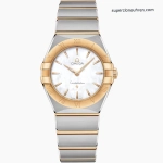 Premium Replica Uhr Omega Constellation 131.20.28.60.05.002 Perlmutt-Zifferblatt in Gold 28mm
