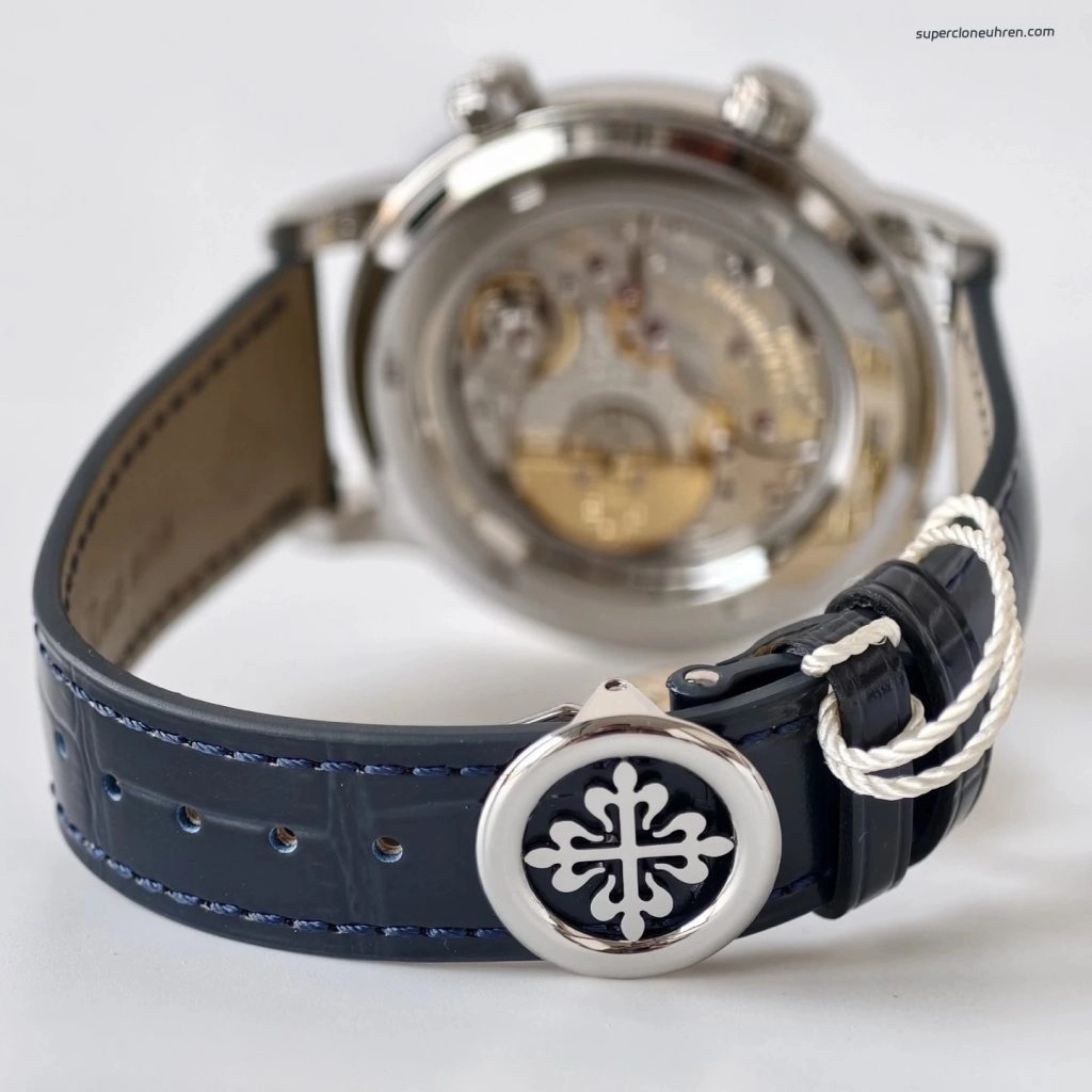 1:1 Super Clone Uhr Patek Philippe Komplizierte Uhren 6102P-001 Sternenhimmel Blau 44mm