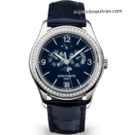 Premium Replica Uhr Patek Philippe Komplikationen 5147G-001 mit Diamantlünette 39mm