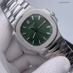 Premium Replica Uhr Patek Philippe Nautilus 5711/1A-014 mit grünem Zifferblatt aus Edelstahl 40mm