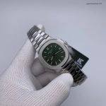 Premium Replica Uhr Patek Philippe Nautilus 5711/1A-014 mit grünem Zifferblatt aus Edelstahl 40mm