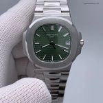 Premium Replica Uhr Patek Philippe Nautilus 5711/1A-014 mit grünem Zifferblatt aus Edelstahl 40mm