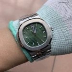 Premium Replica Uhr Patek Philippe Nautilus 5711/1A-014 mit grünem Zifferblatt aus Edelstahl 40mm