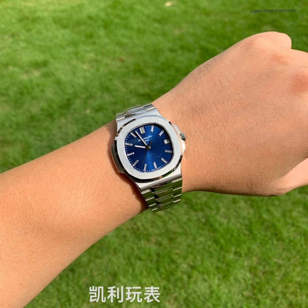 1:1 Super Clone Uhr Patek Philippe Nautilus 5711/1P diamantbesetzte Jubiläumsausführung 40mm