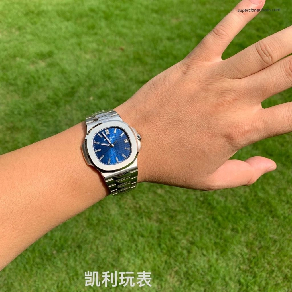 1:1 Super Clone Uhr Patek Philippe Nautilus 5711/1P diamantbesetzte Jubiläumsausführung 40mm