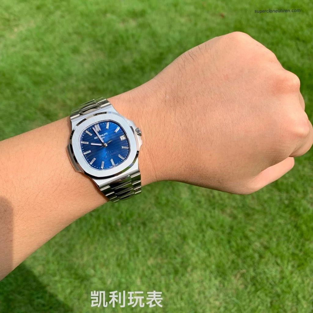 1:1 Super Clone Uhr Patek Philippe Nautilus 5711/1P diamantbesetzte Jubiläumsausführung 40mm