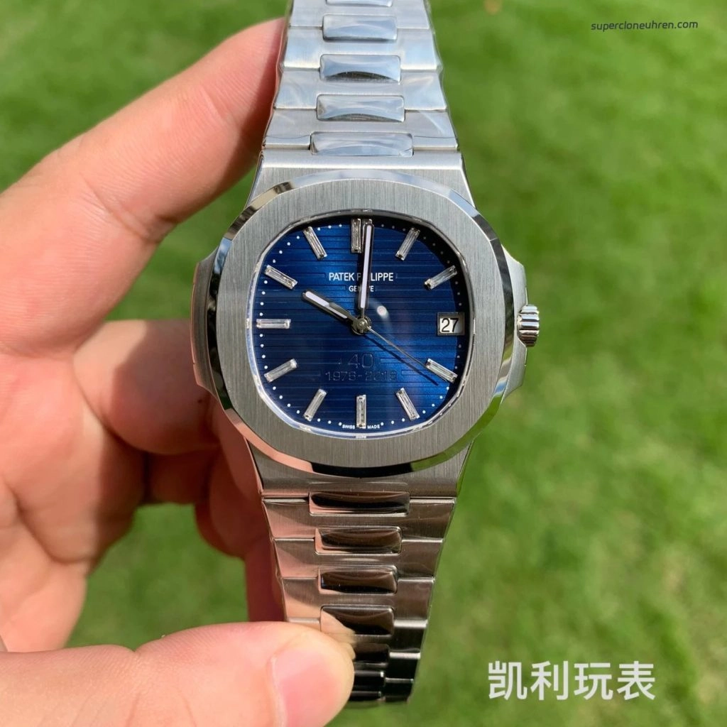 1:1 Super Clone Uhr Patek Philippe Nautilus 5711/1P diamantbesetzte Jubiläumsausführung 40mm