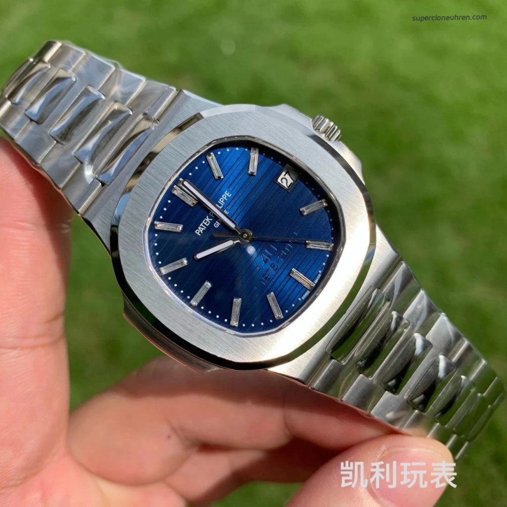 1:1 Super Clone Uhr Patek Philippe Nautilus 5711/1P diamantbesetzte Jubiläumsausführung 40mm